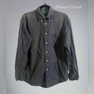 American Eagle Outfitters Charcoal Button-Up Shirt